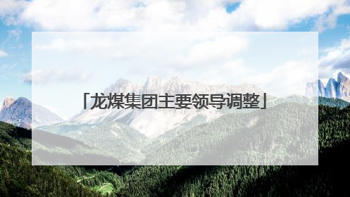 龙煤集团主要领导调整