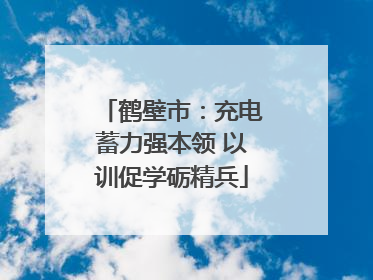 鹤壁市：充电蓄力强本领 以训促学砺精兵