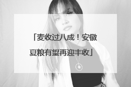 麦收过八成！安徽夏粮有望再迎丰收