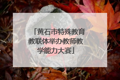 黄石市特殊教育教联体举办教师教学能力大赛
