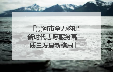 黑河市全力构建新时代志愿服务高质量发展新格局