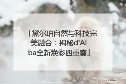 黛尔珀自然与科技完美融合：揭秘d'Alba全新焕彩四重奏