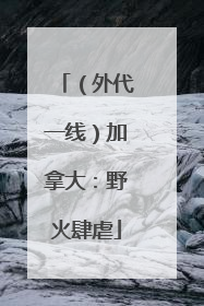 （外代一线）加拿大：野火肆虐