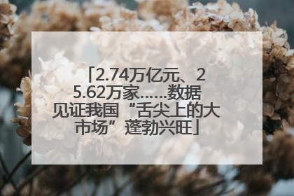 2.74万亿元、25.62万家……数据见证我国“舌尖上的大市场”蓬勃兴旺