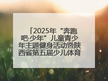 2025年“奔跑吧·少年”儿童青少年主题健身活动暨陕西省第五届少儿体育嘉年华活动将于6月14日正式举办