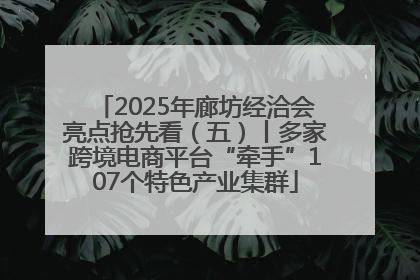 2025年廊坊经洽会亮点抢先看（五）丨多家跨境电商平台“牵手”107个特色产业集群