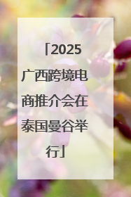 2025广西跨境电商推介会在泰国曼谷举行