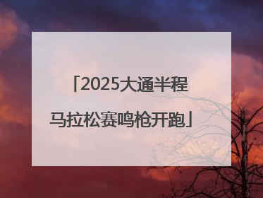 2025大通半程马拉松赛鸣枪开跑