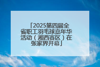 2025第四届全省职工羽毛球嘉年华活动（湘西赛区）在张家界开幕