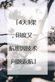 4天3架，印度又一航班因技术问题返航