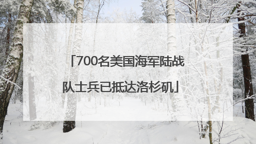 700名美国海军陆战队士兵已抵达洛杉矶